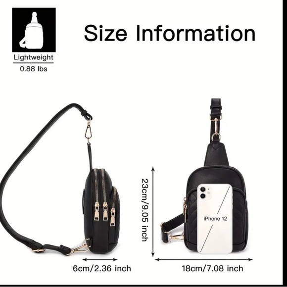 Brown Vegan Leather Quilted Crossbody Bag - Picture 2 of 6